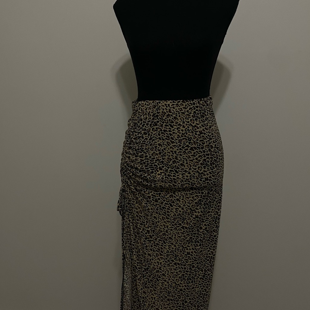 Long Leopard Skirt